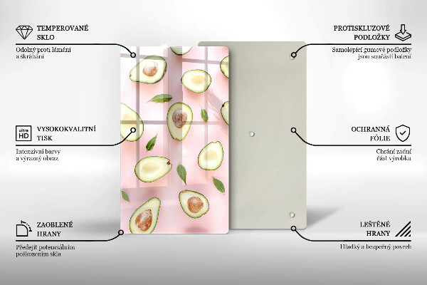 Cutting board Avocado pattern