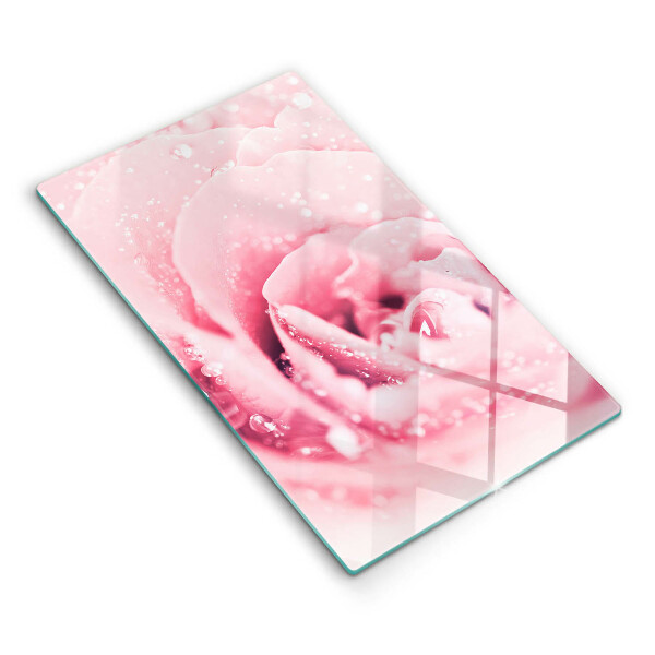 Cutting board Rosa drops and rose flower