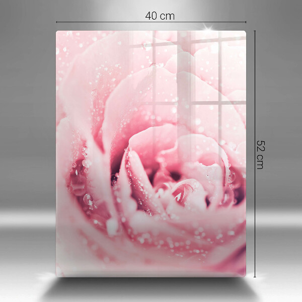 Cutting board Rosa drops and rose flower