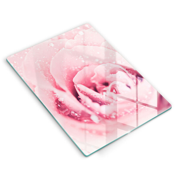 Cutting board Rosa drops and rose flower