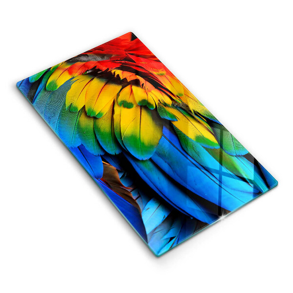 Cutting board Colorful parrots