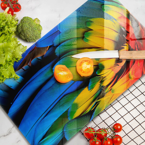 Cutting board Colorful parrots