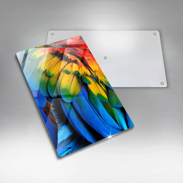 Cutting board Colorful parrots