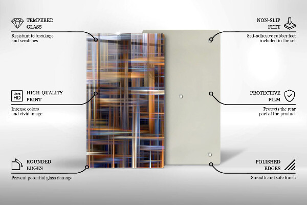 Cutting board Abstract paint lines