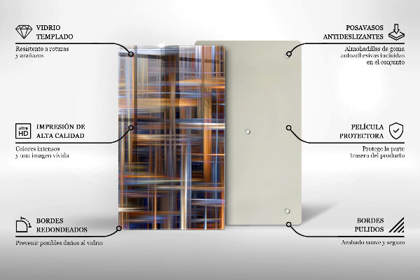 Cutting board Abstract paint lines