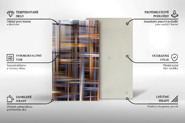 Cutting board Abstract paint lines