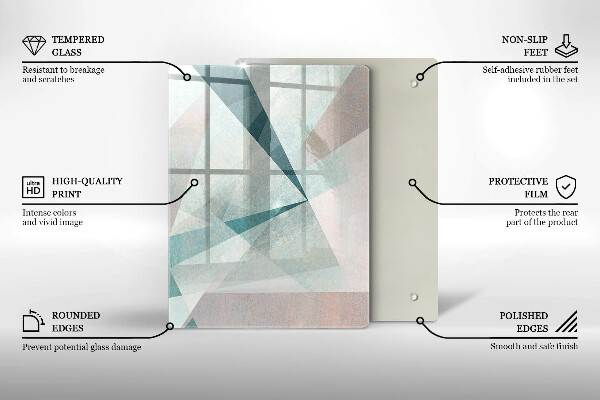 Cutting board Abstract paint lines