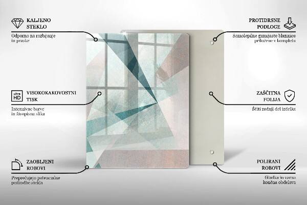 Cutting board Abstract paint lines