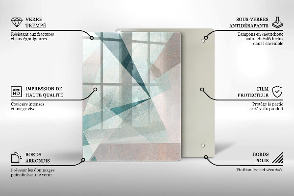 Cutting board Abstract paint lines