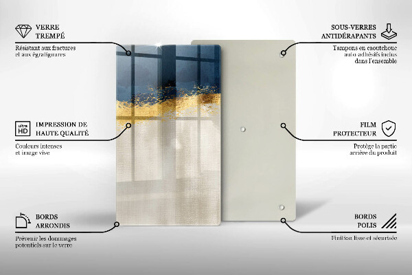 Cutting board Abstraction gold