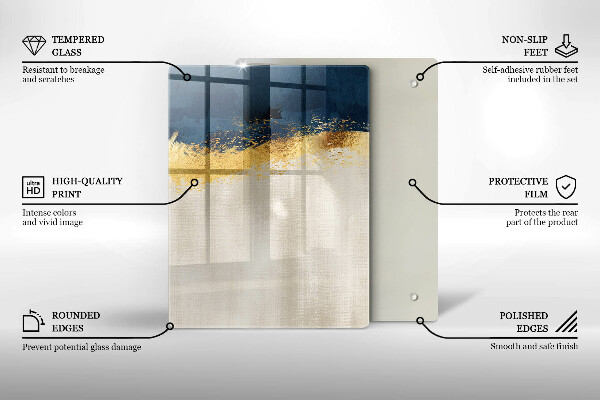 Cutting board Abstraction gold