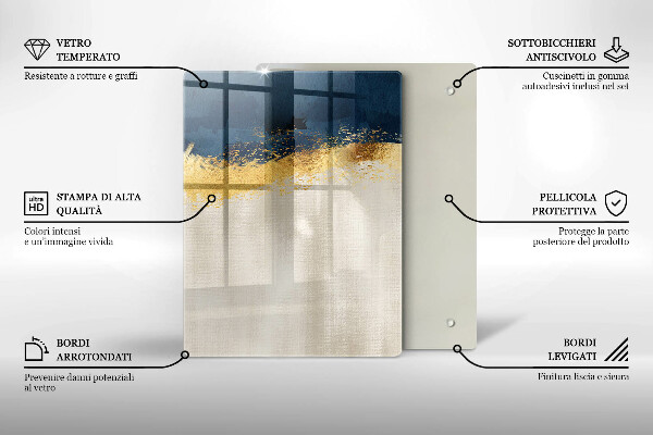 Cutting board Abstraction gold