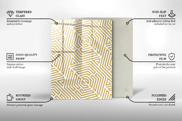 Cutting board Golden abstraction