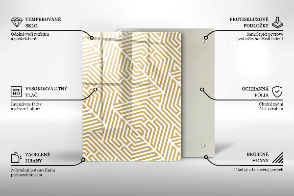 Cutting board Golden abstraction