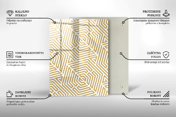 Cutting board Golden abstraction