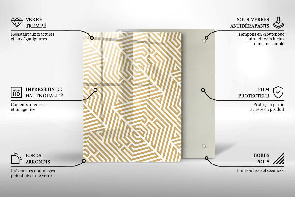 Cutting board Golden abstraction