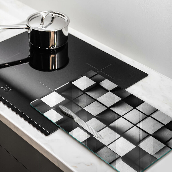 Cutting board 3D square abstraction