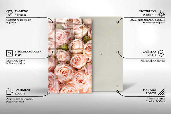 Cutting board A delicate bouquet of roses