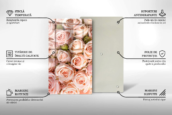 Cutting board A delicate bouquet of roses