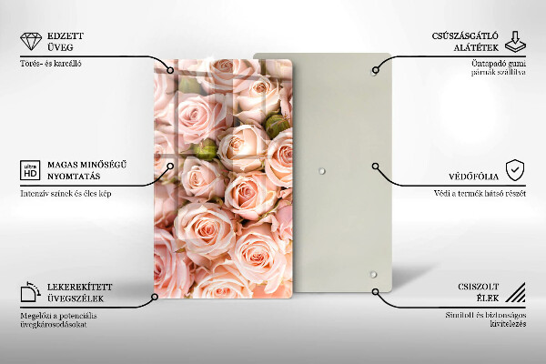 Cutting board A delicate bouquet of roses