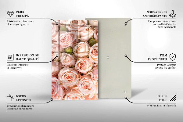 Cutting board A delicate bouquet of roses