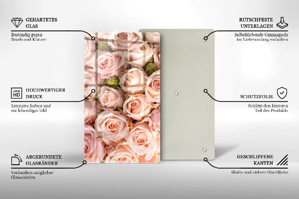 Cutting board A delicate bouquet of roses