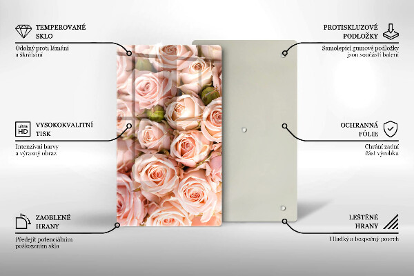 Cutting board A delicate bouquet of roses