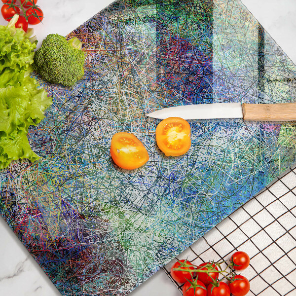 Cutting board Colorful abstraction of the line