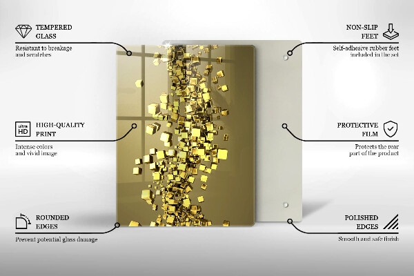 Cutting board 3D shapes abstraction