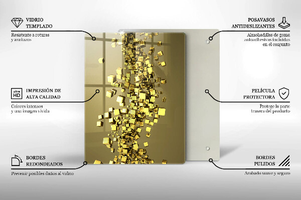 Cutting board 3D shapes abstraction