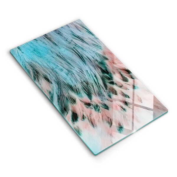 Cutting board Boho bird feathers