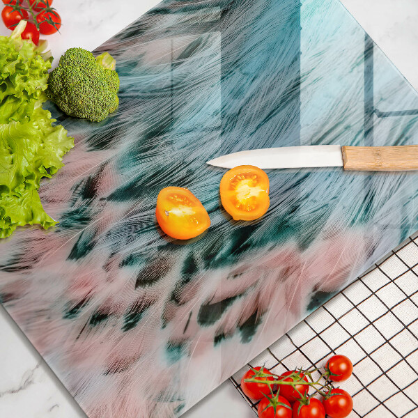 Cutting board Boho bird feathers
