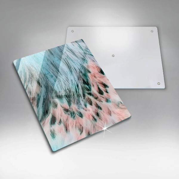 Cutting board Boho bird feathers