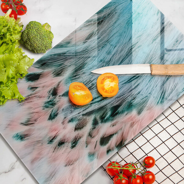 Cutting board Boho bird feathers
