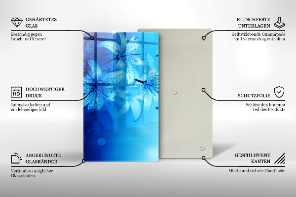 Worktop saver Blue flowers