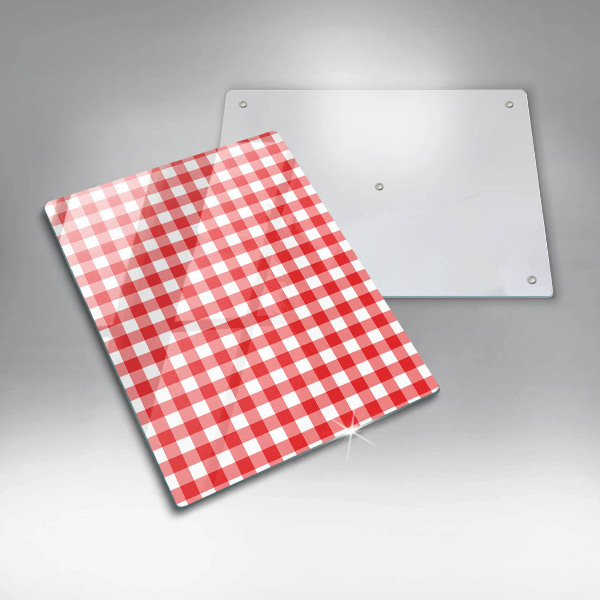 Worktop saver Red white grille