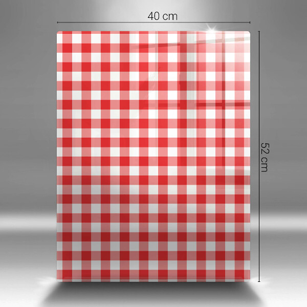 Worktop saver Red white grille
