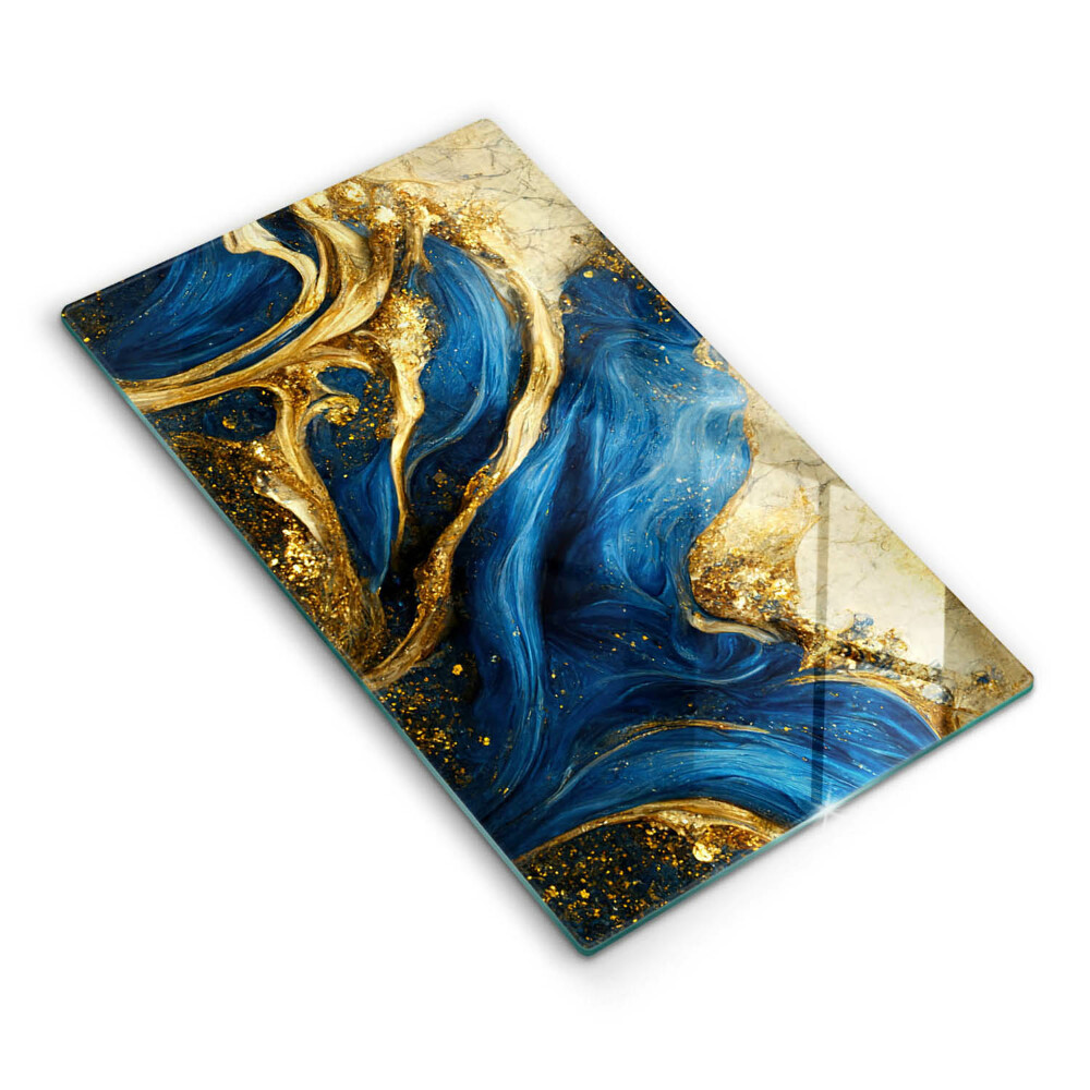 Worktop saver Blue-gold marble
