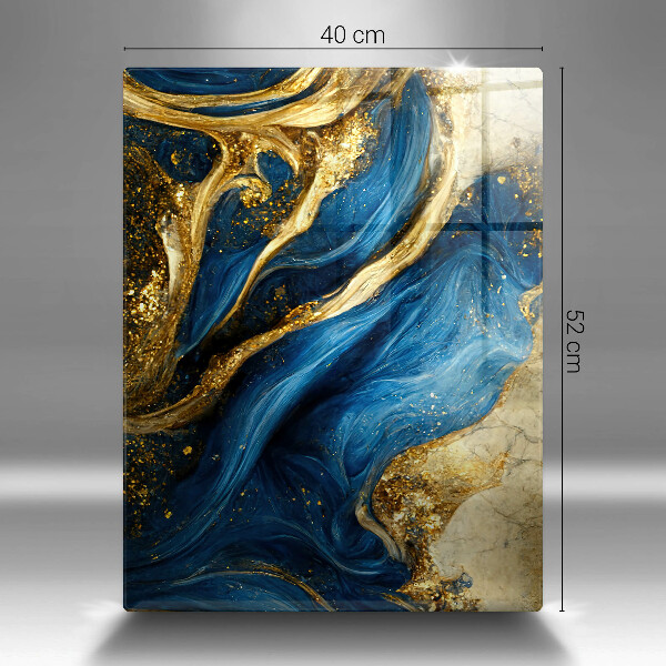 Worktop saver Blue-gold marble