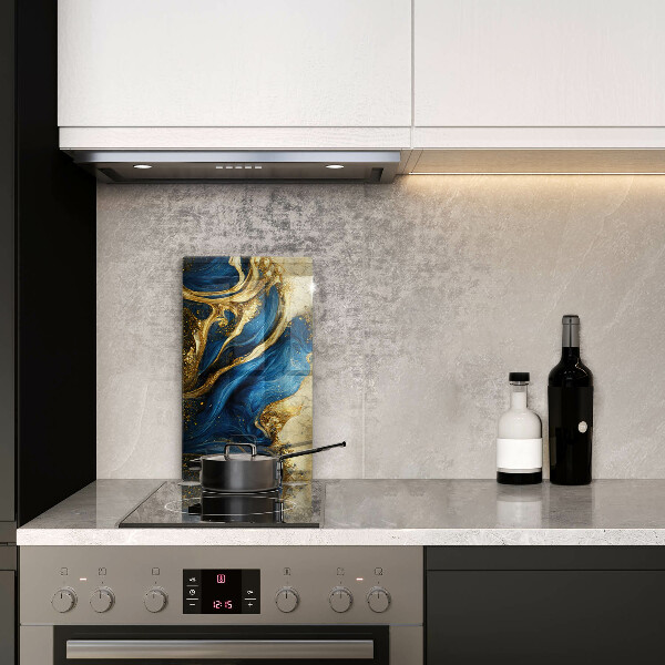 Worktop saver Blue-gold marble