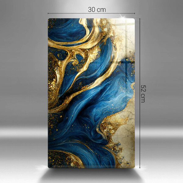 Worktop saver Blue-gold marble