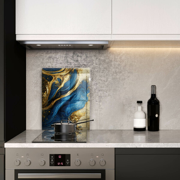 Worktop saver Blue-gold marble