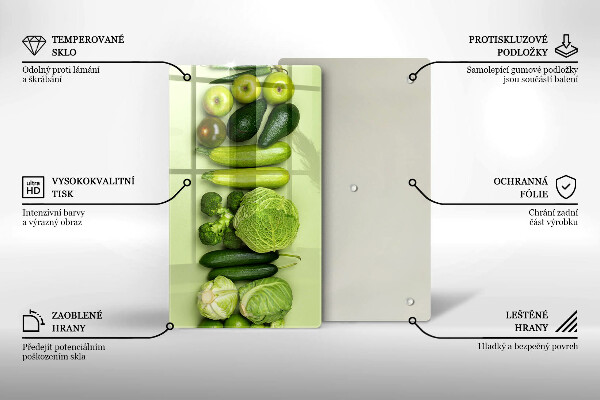 Worktop saver Green fruits and vegetables