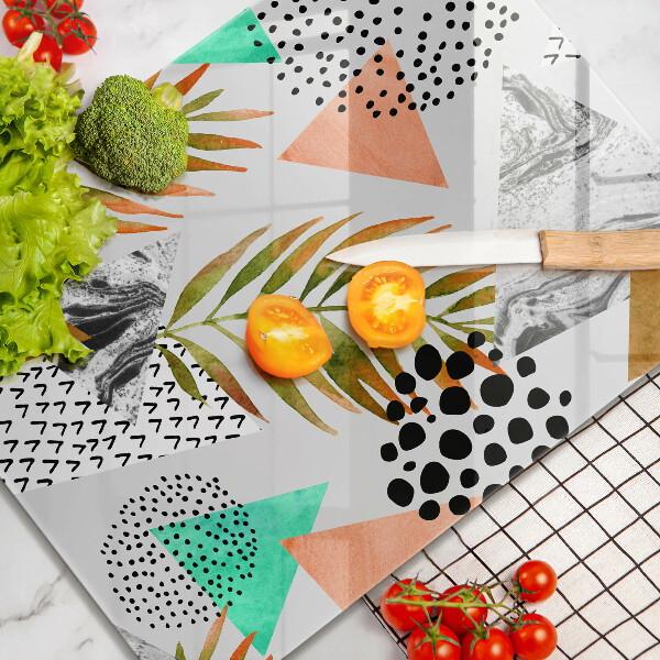 Worktop saver Boho leaves pattern
