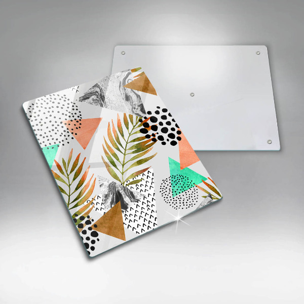 Worktop saver Boho leaves pattern