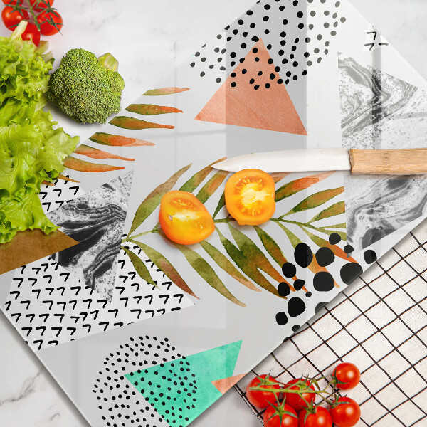 Worktop saver Boho leaves pattern