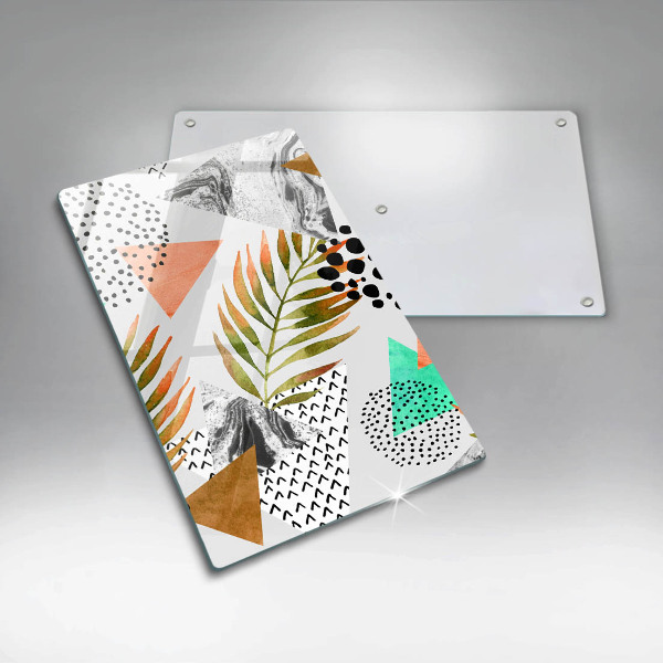 Worktop saver Boho leaves pattern