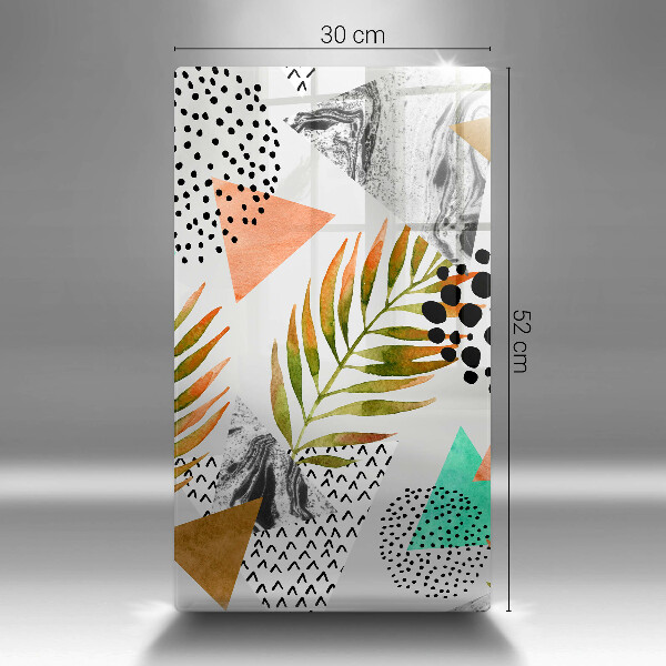 Worktop saver Boho leaves pattern