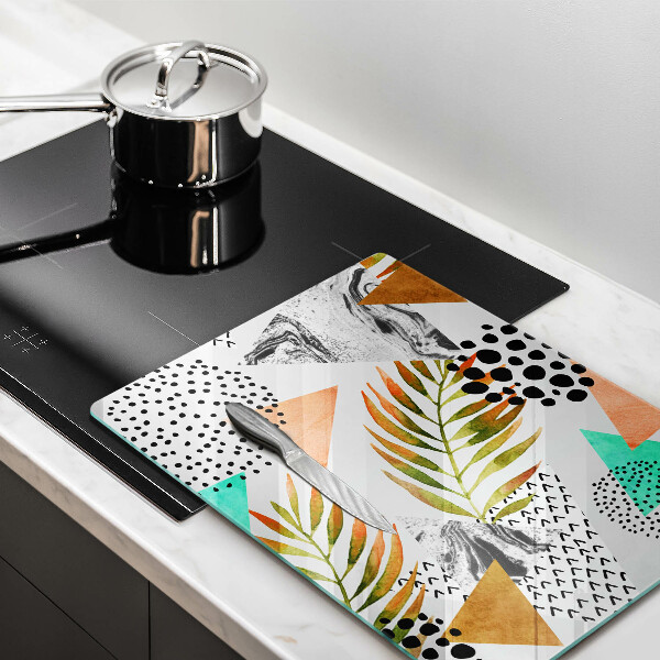 Worktop saver Boho leaves pattern