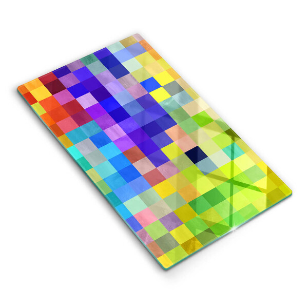 Cutting board Colorful squares pixels